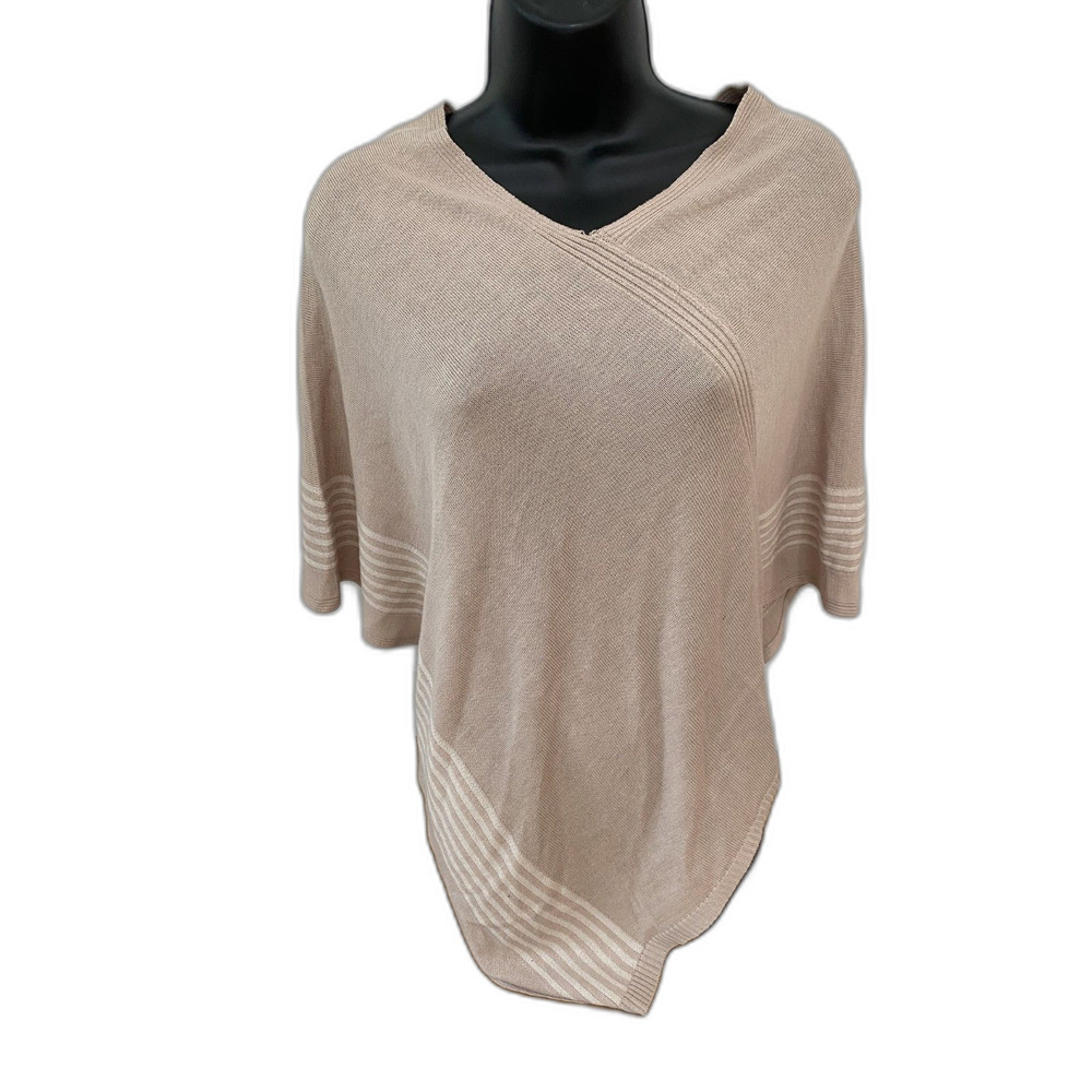 Fraas Women's Size One Size Lightweight Striped Poncho Cover Up